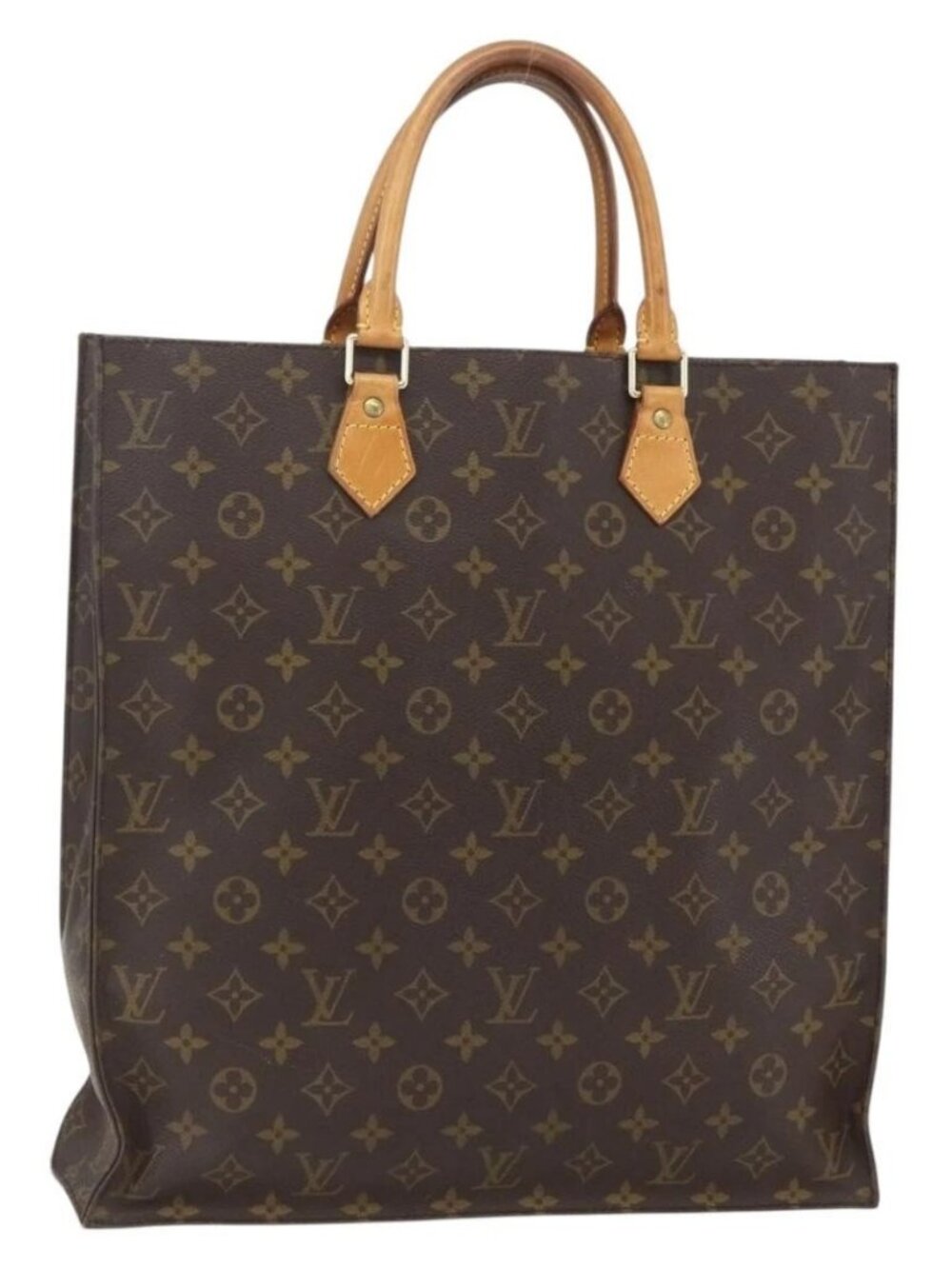 LOUIS VUITTON Monogram Sac Plat Hand Bag M51140 LV Auth am10353 - Picture 2 of 16